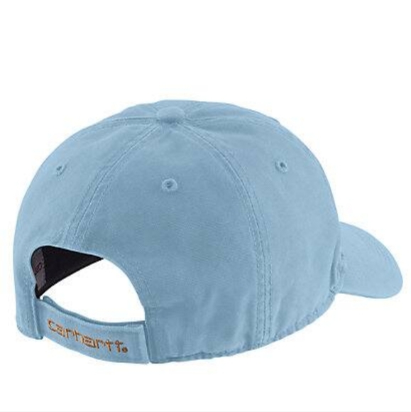 Carhartt mens canvas blue leather patch baseball cap hat new - Picture 6 of 6